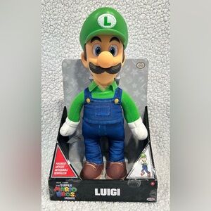 Nintendo Super Mario Movie 15" Luigi Poseable Plush, Stuffed Action Figure